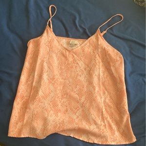 Blush pink snake print tank top
